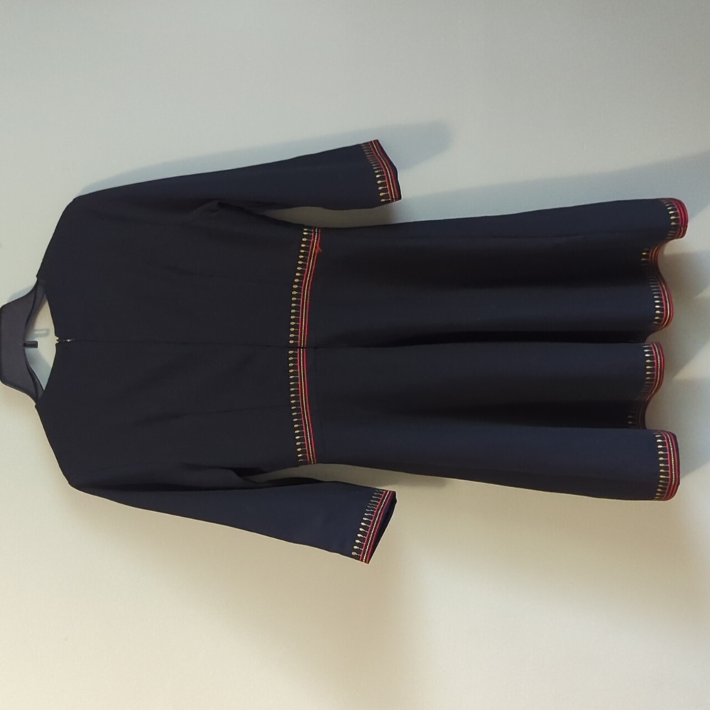 Five Cats Colorful Embroidered Black Dress - Size: S - Lai Meng - Picture 4 of 5